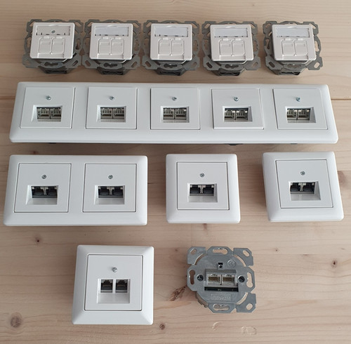 16x edv steckdose 2xrj45 - edv-steckdose,